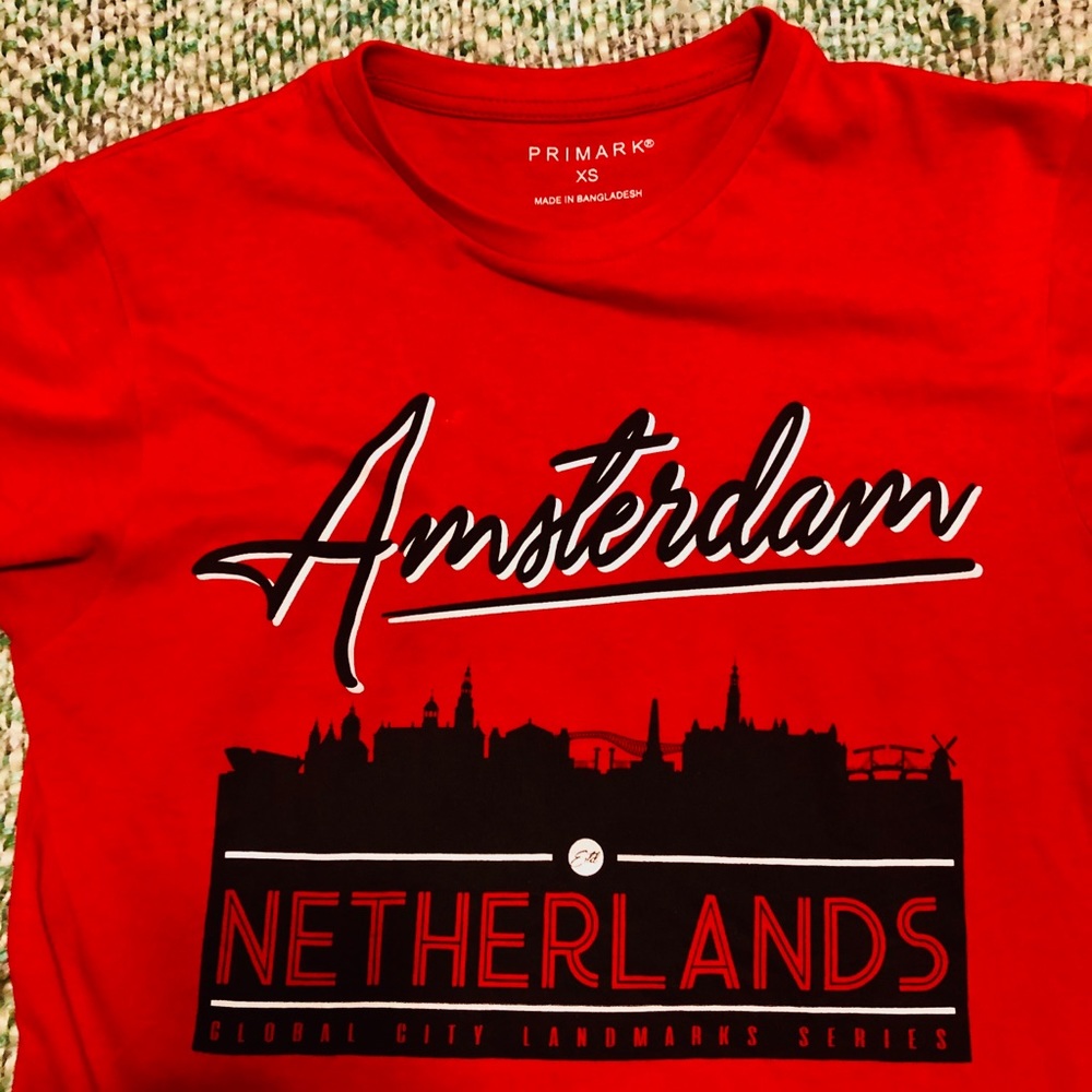 Amsterdam light red t shirt